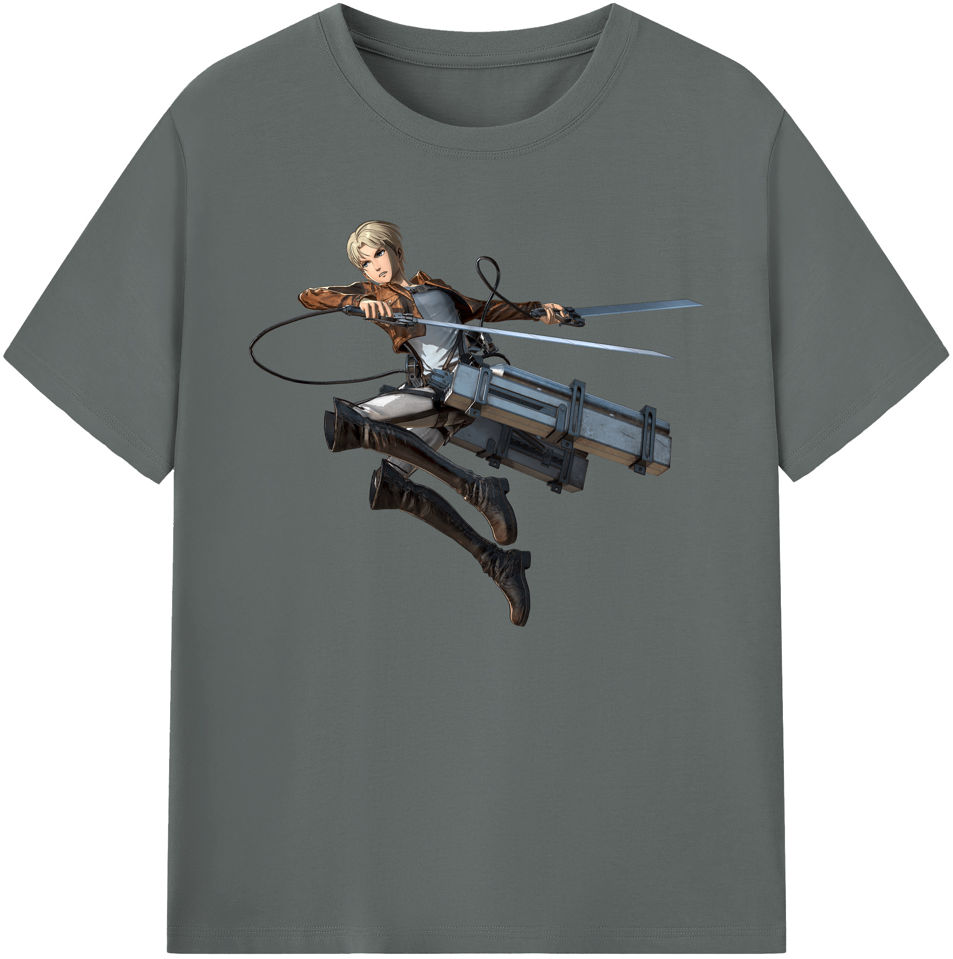 （画像用） 進撃の巨人 Attack on Titan 綿100％ メンズ半袖Tシャツ｜肌触りやわらか＆通気性